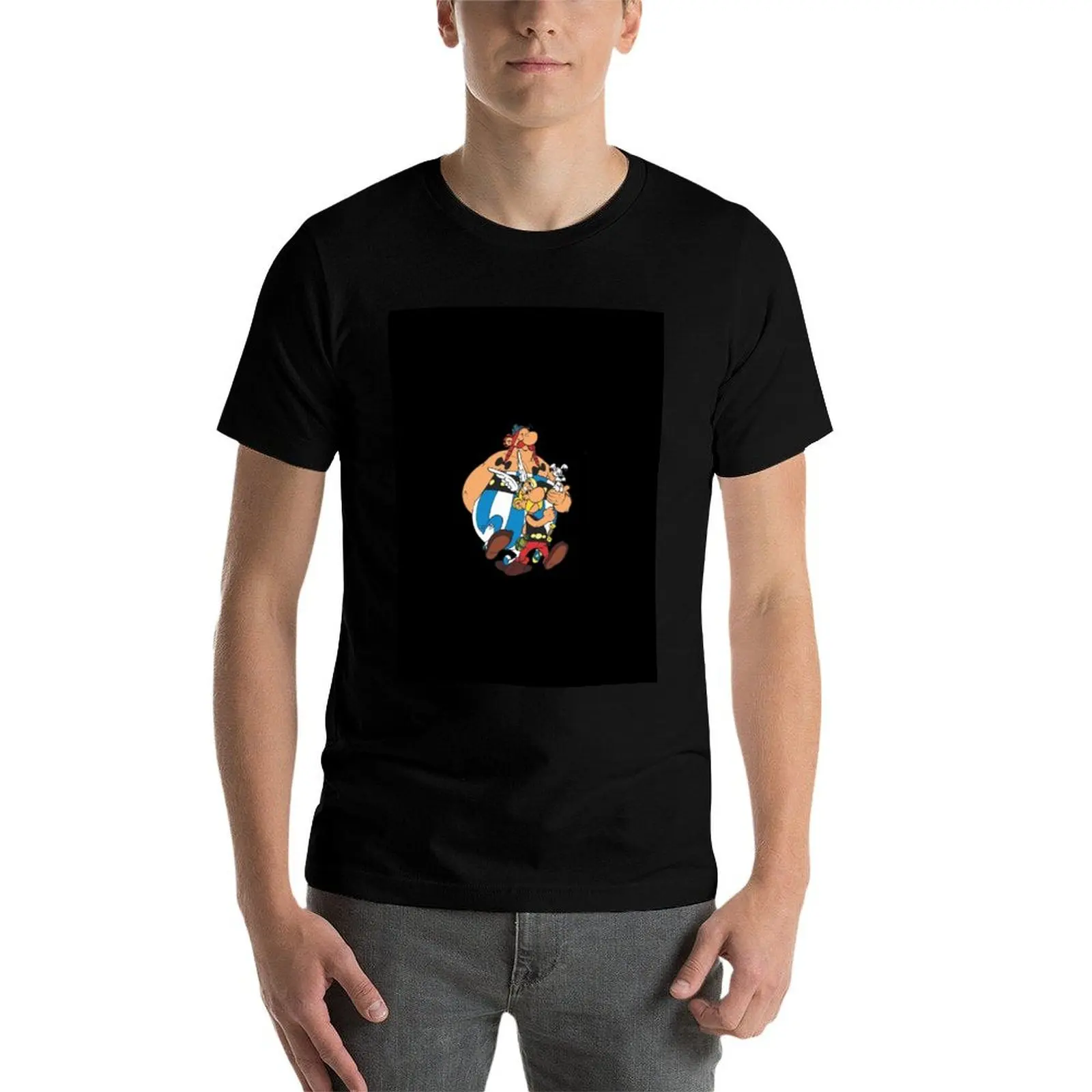 Футболка с логотипом asterix и obelix одежда в стиле аниме винтажные футболки мужские