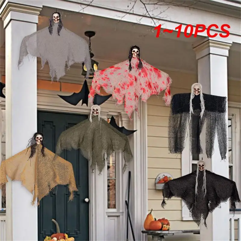 

1 ~ 10 шт. украшения на Хэллоуин, страшное праздничное уникальное привлекательное удовольствие, страшный призрак, подвесное украшение, украшение для дома с привидениями