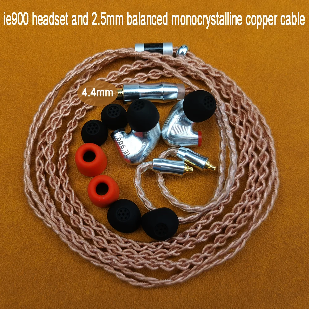 Najtaniej DIY IE900 HiFi Słuchawki Douszne Wysokiej Rozdzielczości 3.5/2.5/4.4mm Zbalansowany Kabel MMCX Do IE300 IE600 Kabel Słuchawkowy