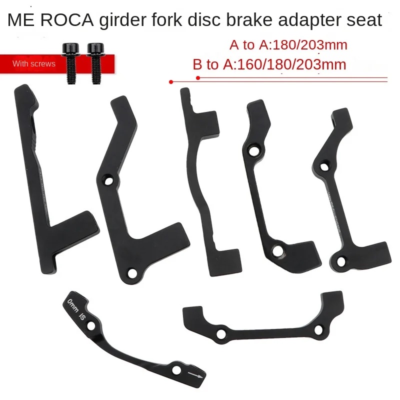 

Bicycle Disc Brake Adapter Seat Front Fork Frame A/B Column Turn 160/180/203MM Disc Oil Brake Conversion Seat
