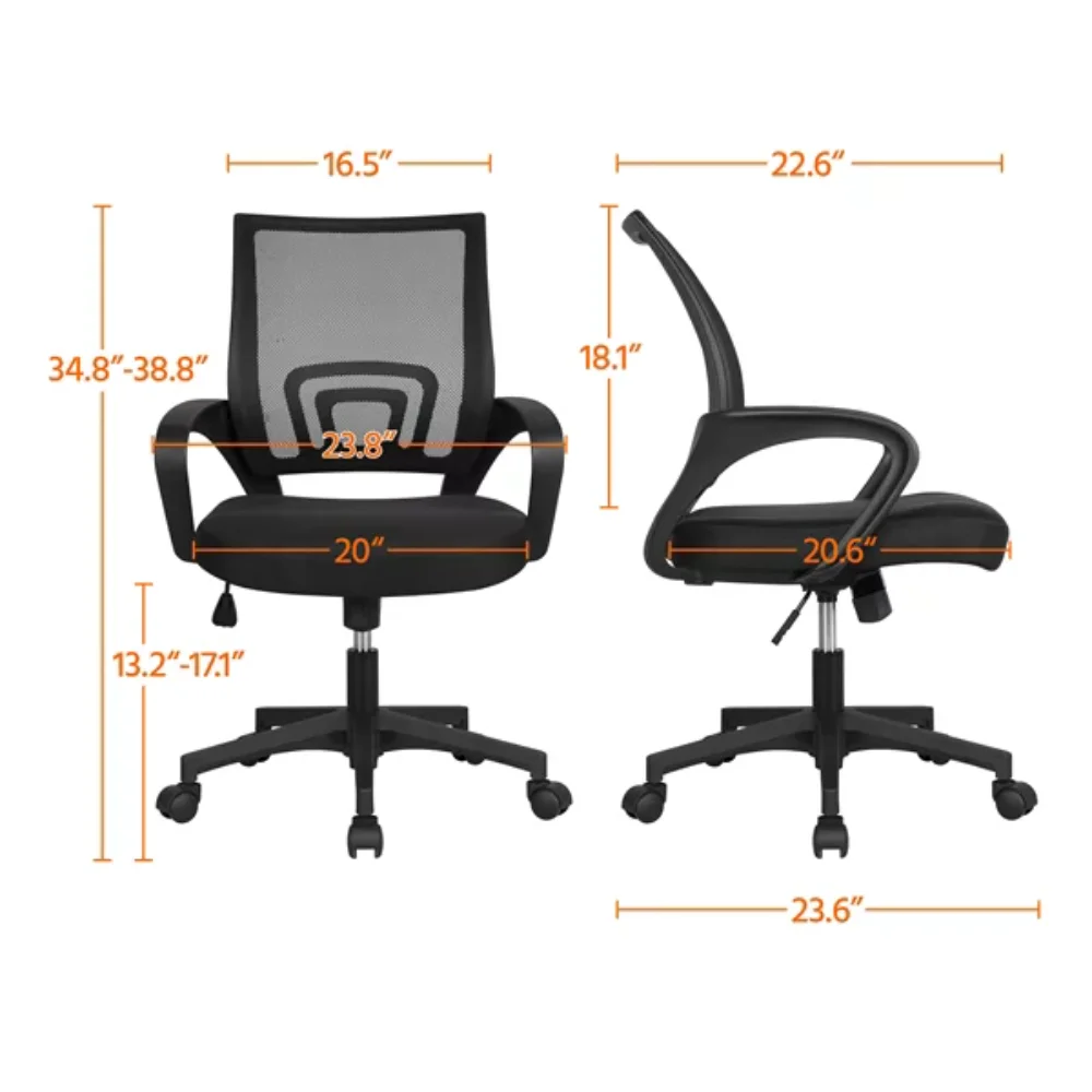 With Armrests, Black Office Chair  Computer Chair