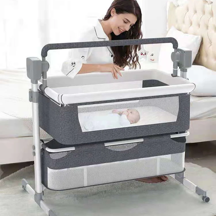 Portable Baby Bed Side Sleeper Infant Travel Bassinet Crib W/Carrying Bag