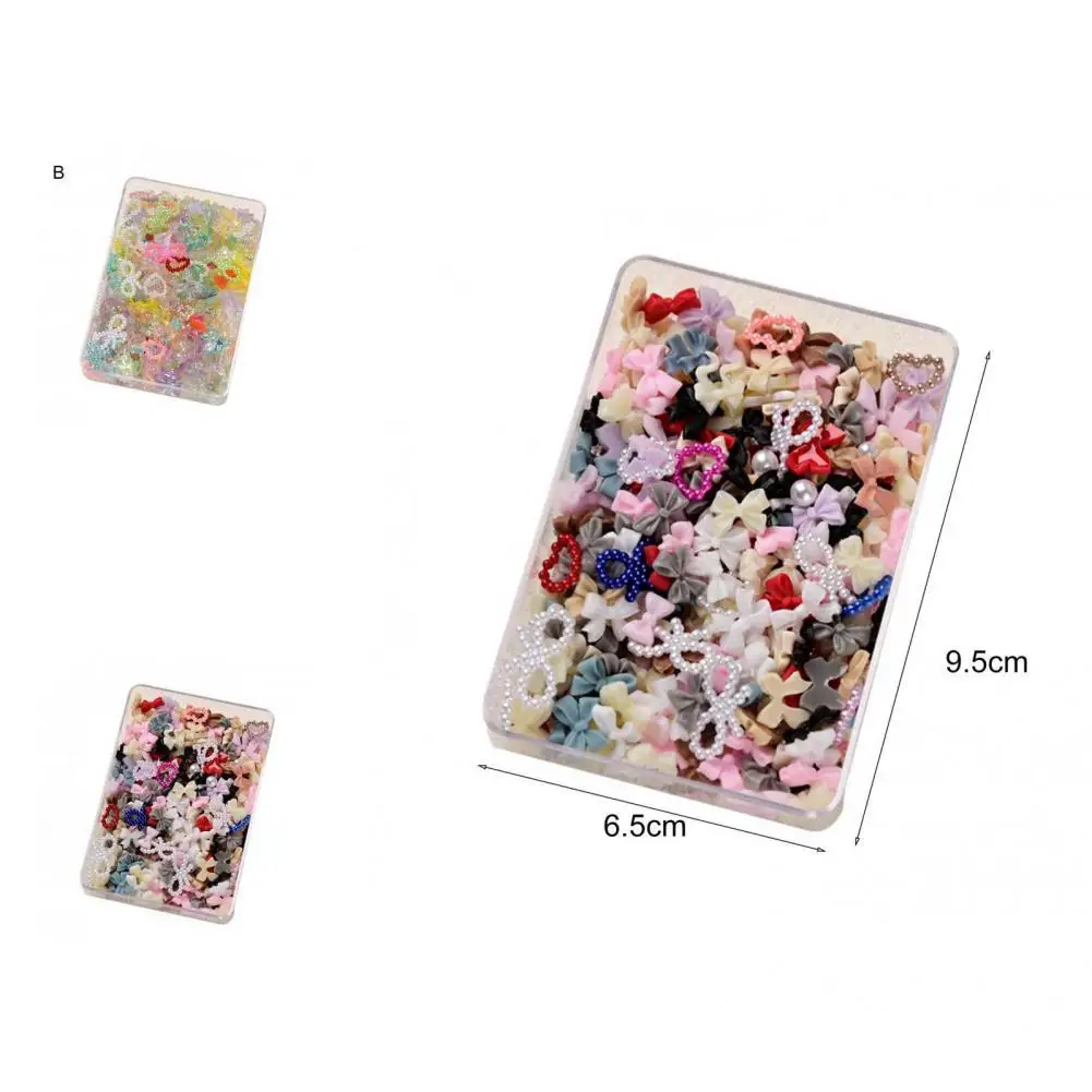

50g Delicate Smooth Surface Non-Drop Bowknots DIY Nail Art Decorations for Manicure Manicure Ornament Manicure Decoration