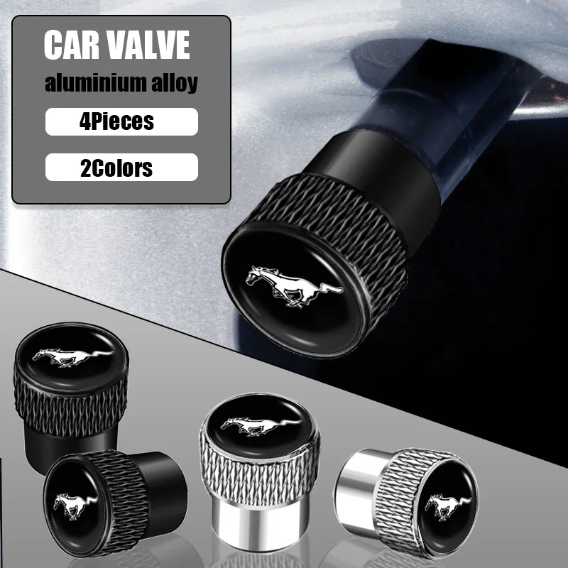 

Metal Alloy Car Tire Stem Valve Caps Wheel Valve for Mustang Zapatillas Miniatura Gt Shelby 2015 2017 2018 2008 2012 Accessories