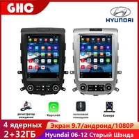 GHC 9.7Inch Car Stereo 2 Din Android with Screnn for Hyundai Santafe 2006-2012 Carplay Support WIFI & Voice Car Multimedia DVR