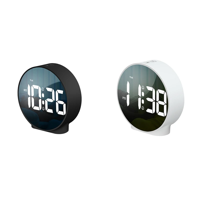 

BMBY-LED Digital Alarm Clock Luminous Week Display Night Mode Brightness Adjust Snooze Function Dual Alarms Table Clock