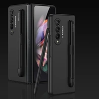for samsung galaxy z fold 3 case with screen protector luxury case for samsung z fold3 case w22 shockproof case without pen