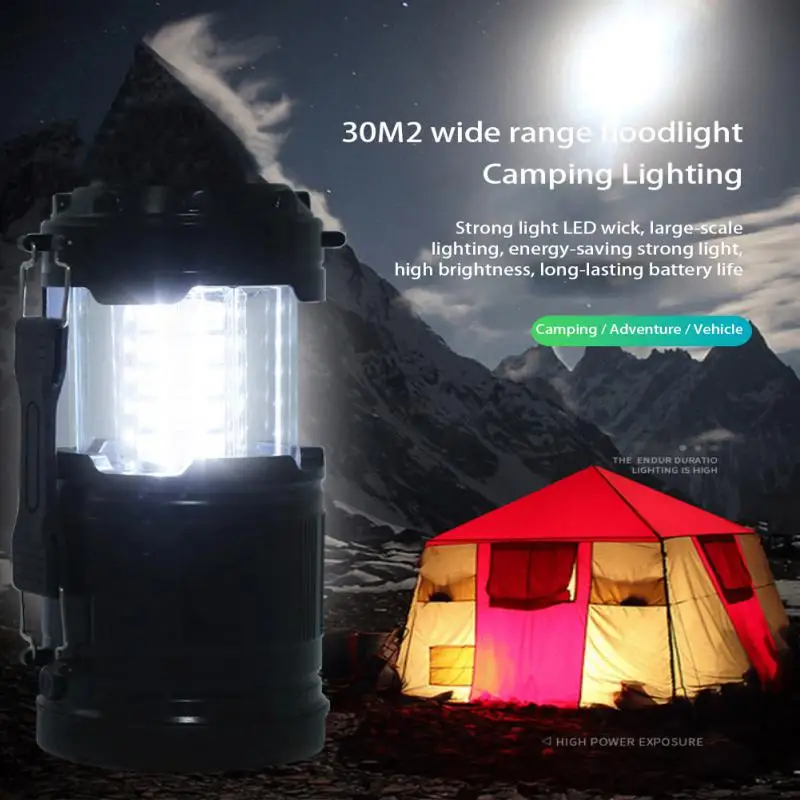 

Mini COB Camping Tent Lamp LED Portable Lantern Waterproof Dimmable Flashlight Emergency Light Powered By 3*AA Working Lights