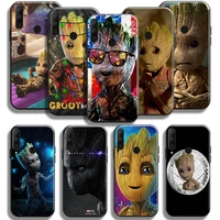marvel groot for huawei honor 9x 8x 7x pro case for honor 10x lite phone case coque silicone cover back black funda tpu