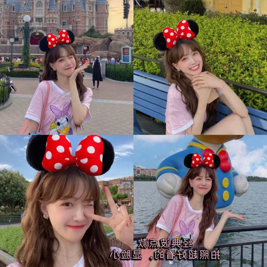 

Disney Mickey Minnie Mouse Ears Headhand for Girls Adults Cute Cartoon Party Cosplay Hair Accessories Sequin Bows Hairband Toys