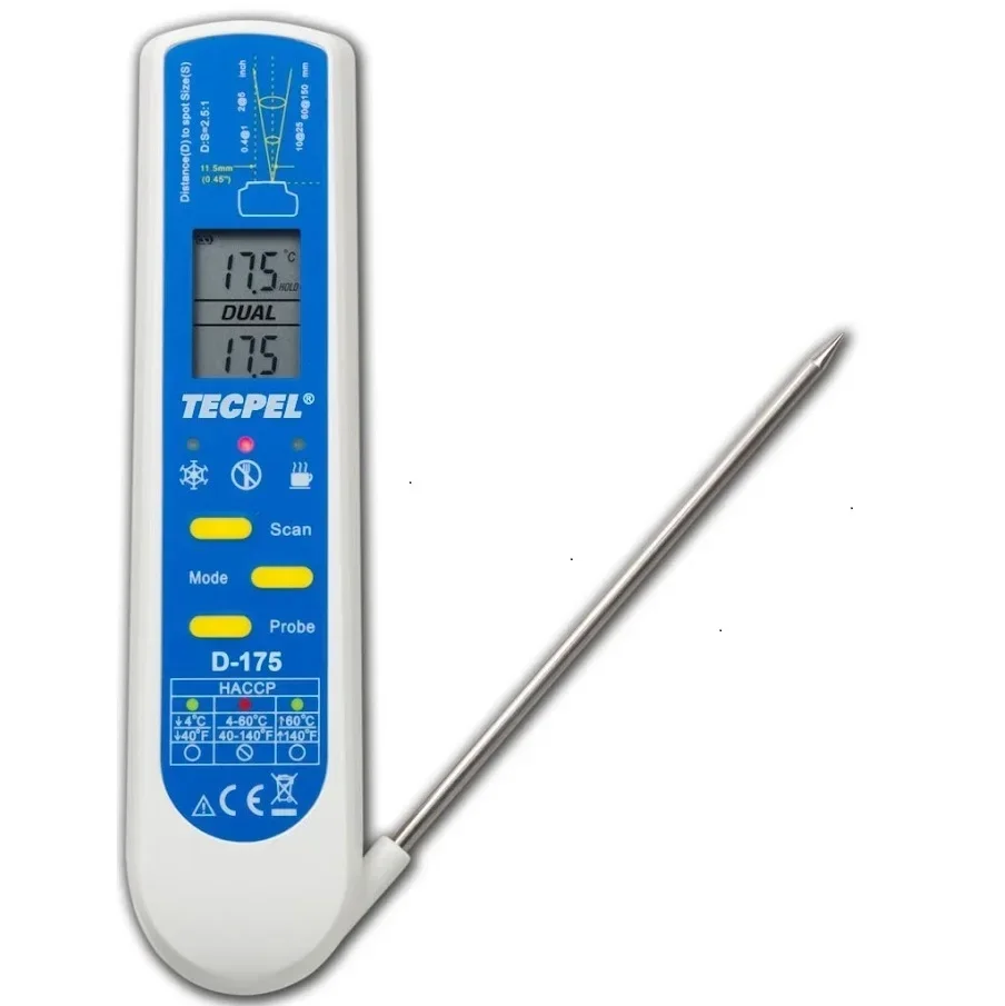 TECPEL D-175 IP65 HACCP цифровой промышленный термометр для еды мяса барбекю с быстрым