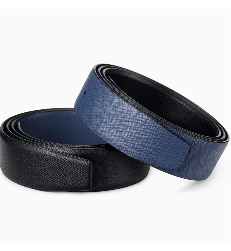 Двухсторонняя кожа без кожи головы Мужская и пряжки H-образный ремень с чистым