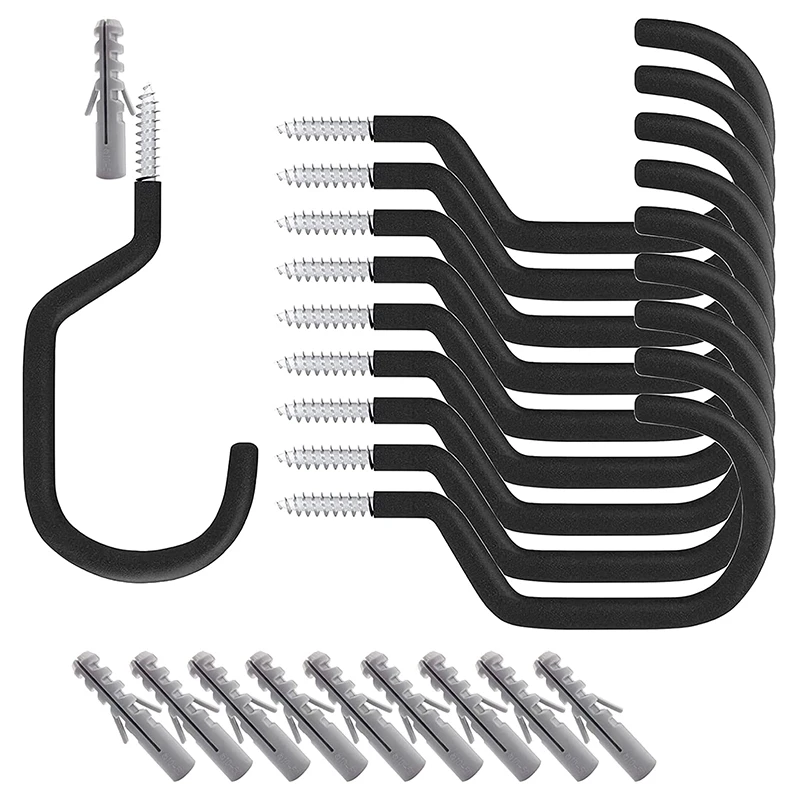 

10 Pack Bike Storage Garage Hooks,Wall Hooks Heavy Duty for Garage Wall and Ceiling Bicycle Storage Hanging Hooks