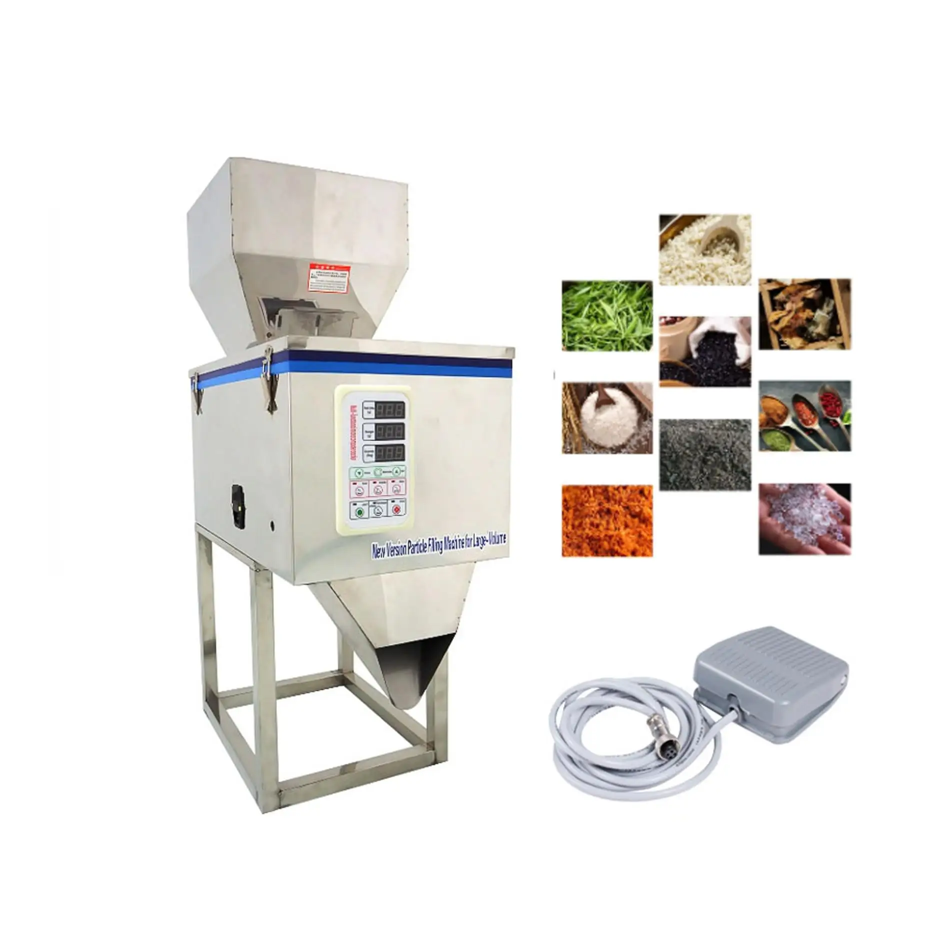 

20-999g Particle Filling Machine Doser Granule Powder Filler Weighing Machine Tea Leaf Packing Device Free Shipping