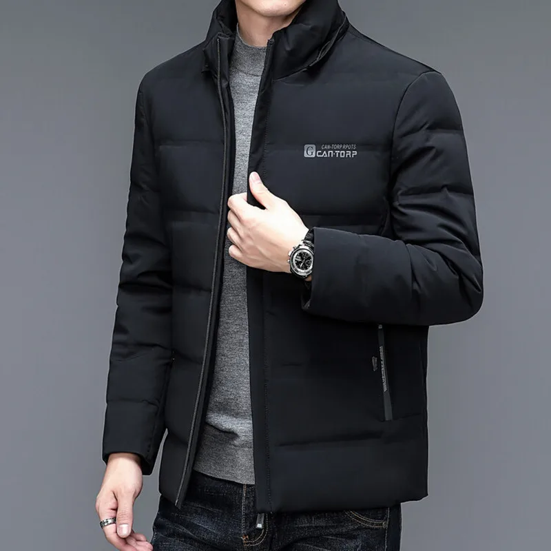 2022 New High End Down Jacket Men Winter Thickened Warm White Eiderdown Coat Korean Loose Casual Down Jacket Men's Clothes