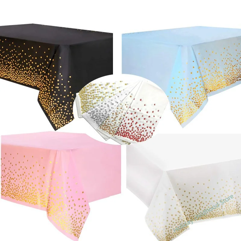 Gold dot tablecloth tablecloth birthday party decoration wedding birthday party decoration wedding decoration