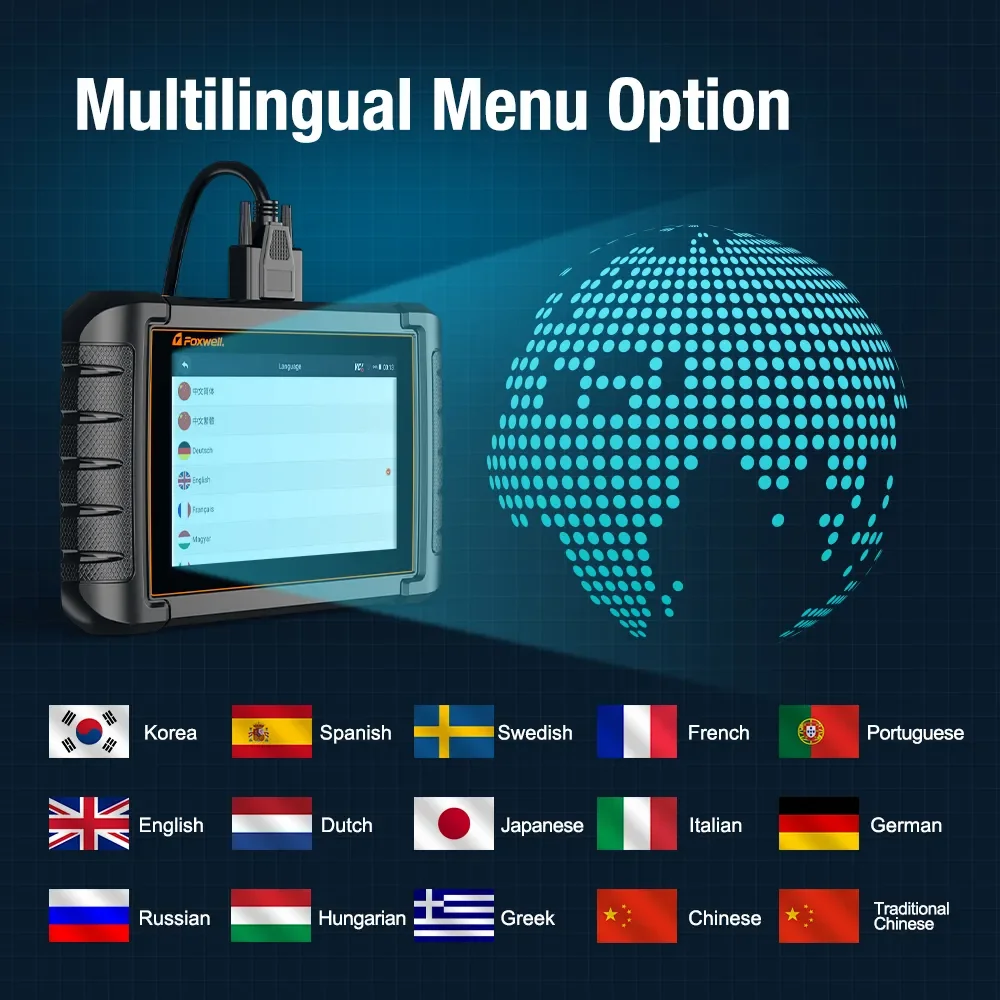 Автомобильный диагностический сканер FOXWELL NT809 с поддержкой OBD2