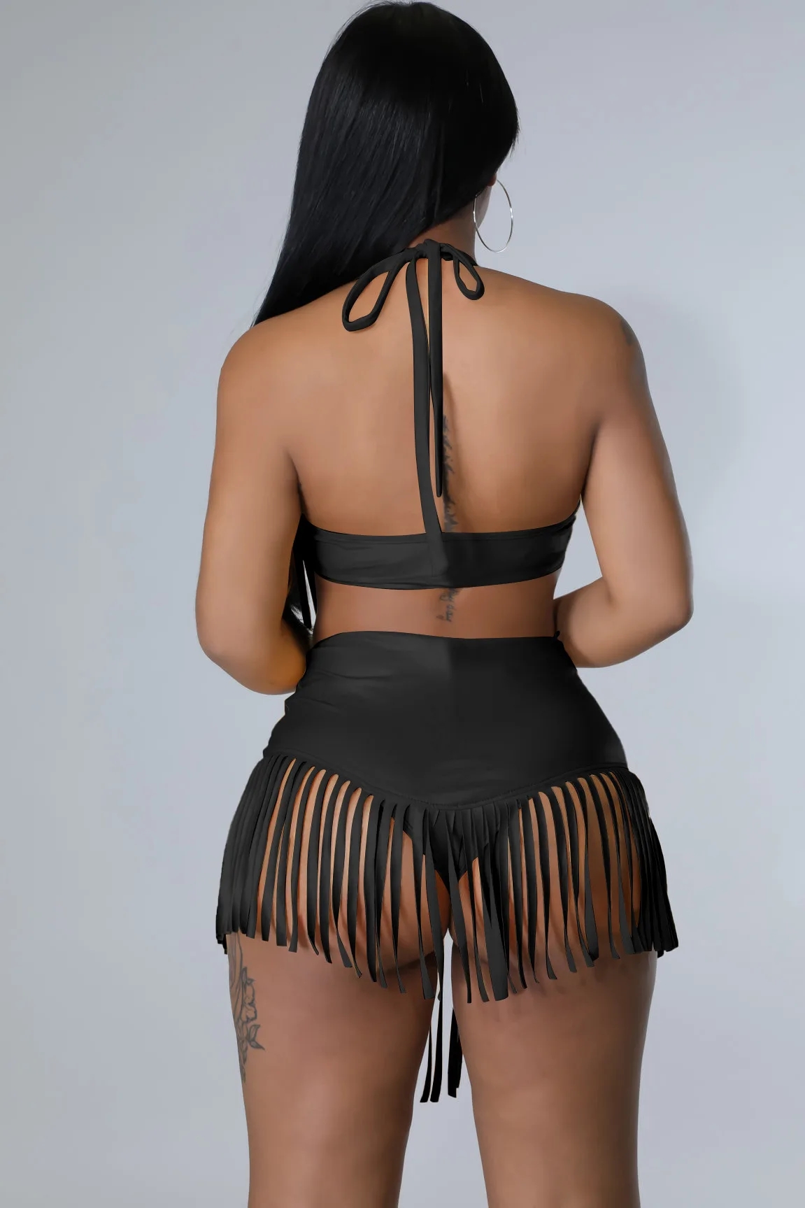 Женский комплект бикини с бахромой 2 предмета |