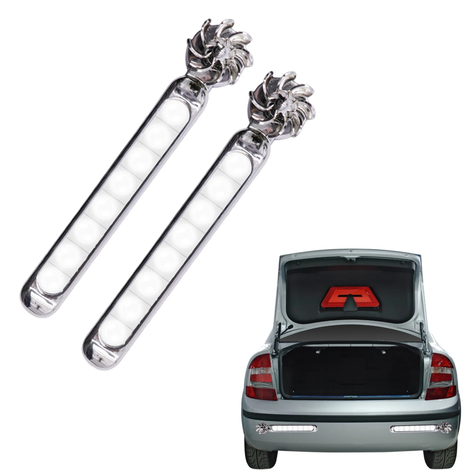 

2 шт., Автомобильные светодиодные фасветильник для мотоцикла, с поворотным вентилятором