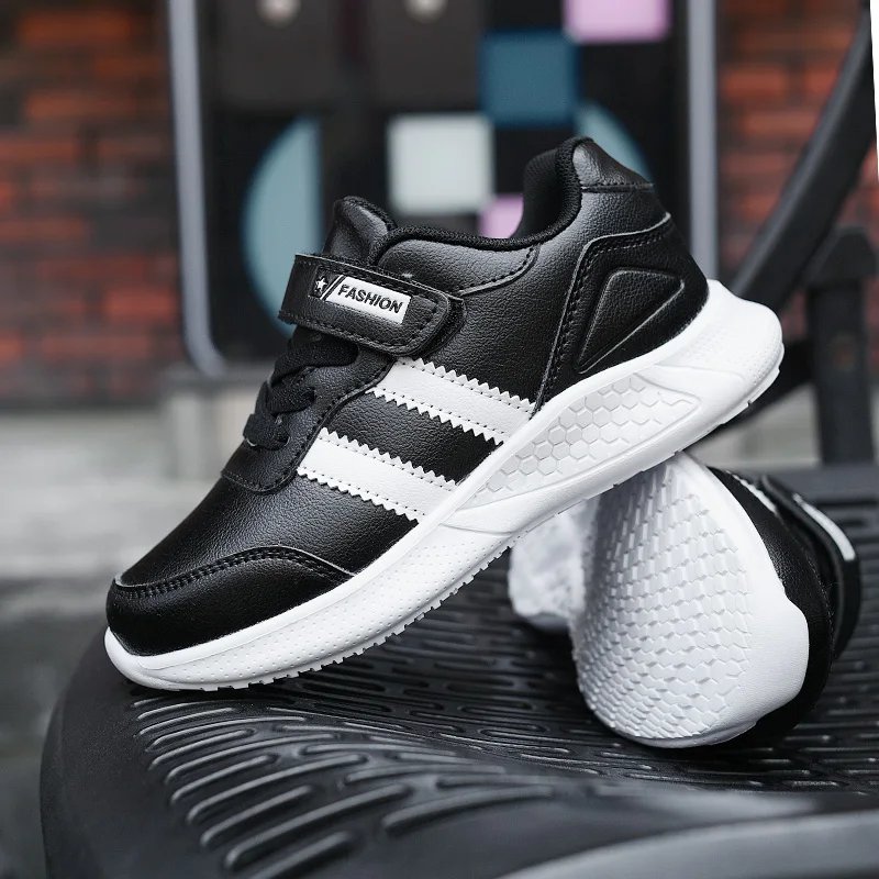 Children's Fashion Sports Shoes Boys Running Shoes Leisure Breathable Outdoor Kids Shoes Lightweight Sneakers Girls White Shoes