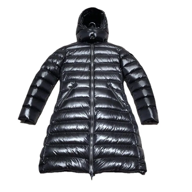 

2023 New thickened slim hooded women's long goose down jacket 0908