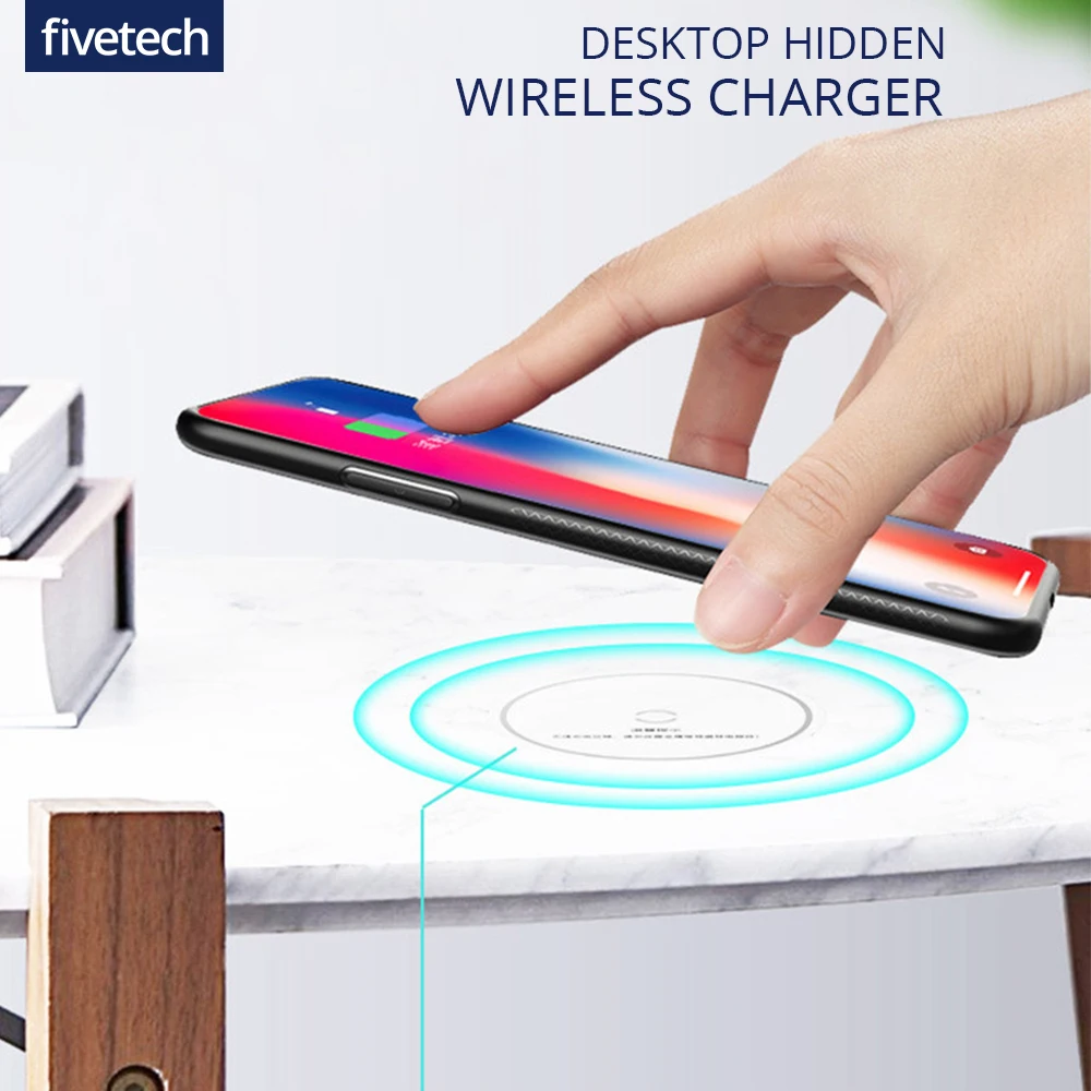 invisible qi wireless charging base built in desk wireless charger long distance 20mm for iphonesamusng table induction charger free global shipping