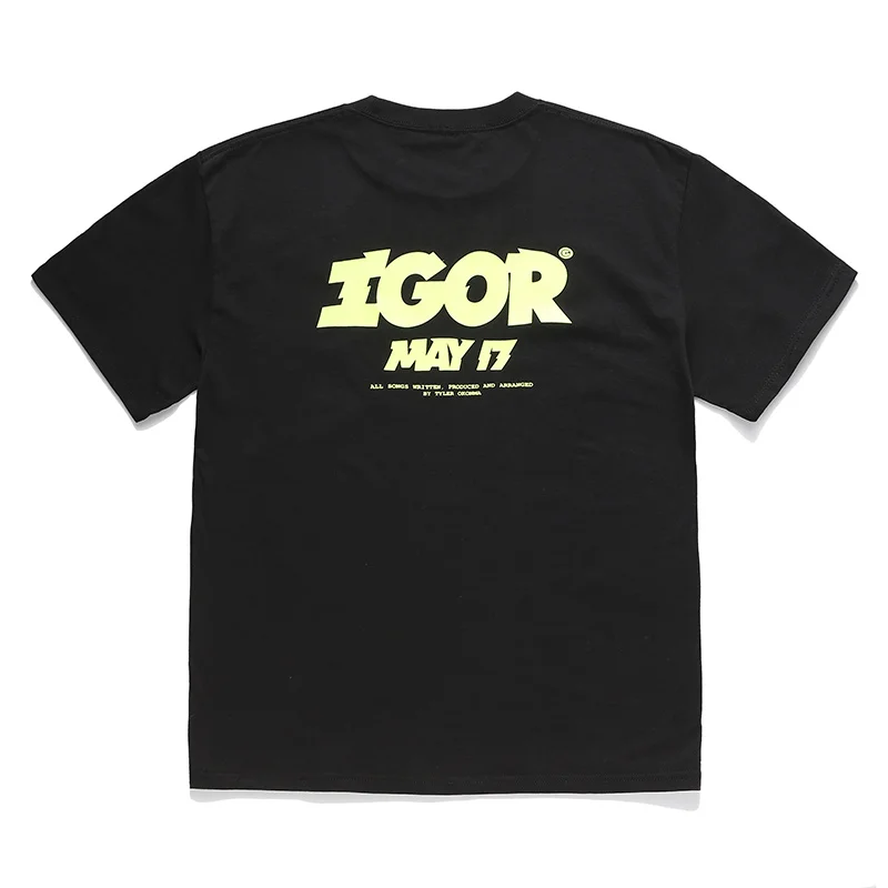 

Новинка 2023, футболки IGOR 17 мая с изображением флёра Тайлера, футболки, уличные хлопковые футболки в стиле хип-хоп для скейтборда, футболки AB93
