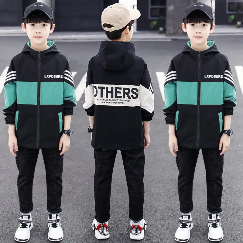 

Boys Autumn Winter Jacket New Children's Handsome Coats The Kids Windbreaker of The Tide Fall Clothes for Toddler Baby Outerwear
