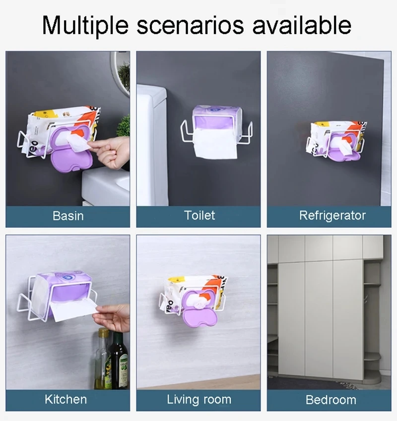 Держатель для детских влажных салфеток полка хранения туалетных настенное