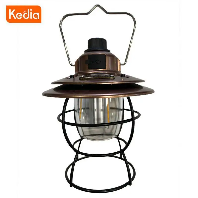 

Портативная американская ретро-лампа, светодиодная многофункциональная лампа для кемпинга на открытом воздухе, кемпинга, лампа в стиле ретро с плавным затемнением