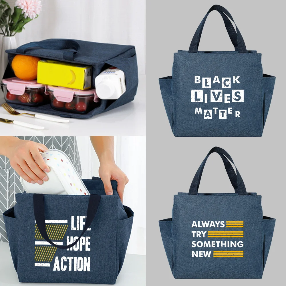 

New Lunch Bag Corduroy Canvas Lunch Box Drawstring Picnic Tote Eco Cotton Cloth Small Handbag Dinner Container Food Storage Bags