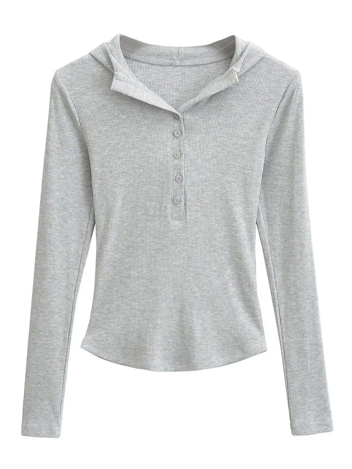 Новинка 2024 осенне-зимний однобортный пуловер с капюшоном и длинными рукавами