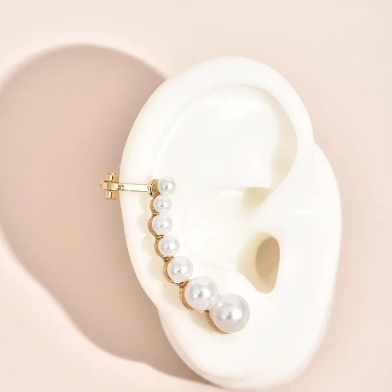 

Temperament Pearl Clip Creative Earrings Party Women Jewelry