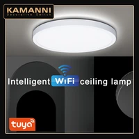 modern led smart ceiling light dimmable home lighting 28w 38w wifi tuya app ai voice control slim surface mount ceiling light