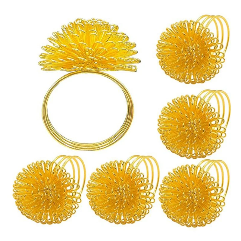 

6 шт. кольца для салфеток, держатель для салфеток для обеденного стола для декора, свадьбы, дня рождения, банкета, Рождества, обевечерние и т. ...