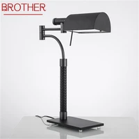 brother black table lamp american style luxury creative led bedside desk light for home living room hotel decor