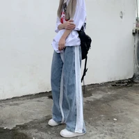 cgc korean fashion baggy jeans women high waist denim pants straight wide leg cargo pants aesthetic women streetwear trousers