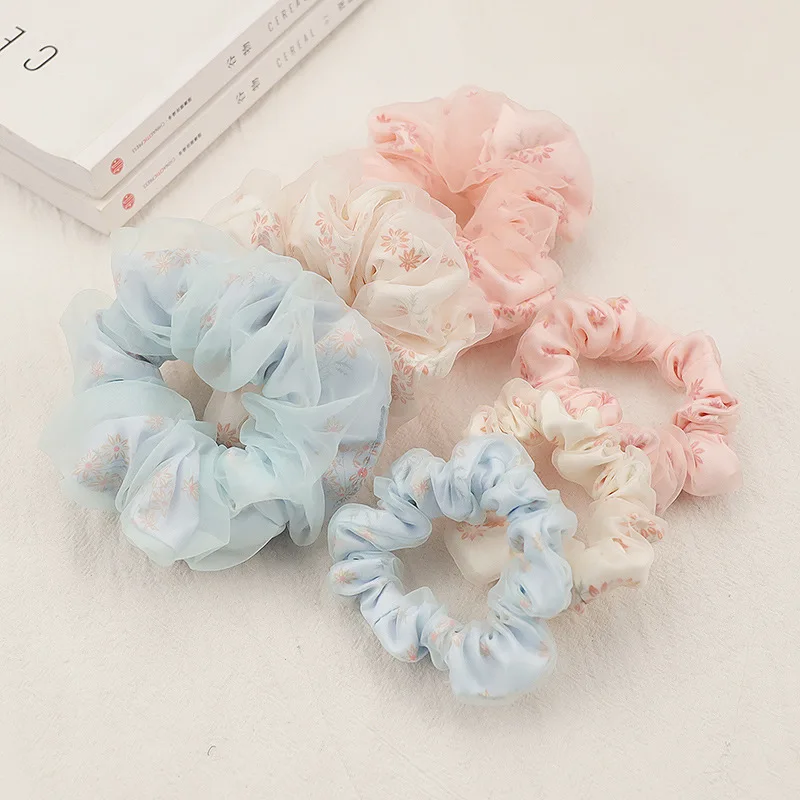 

Новинка, двухслойная Кружевная Сетка, тонкая резинка для волос, эластичная резинка для волос, держатель для хвоста, популярные аксессуары для девочек