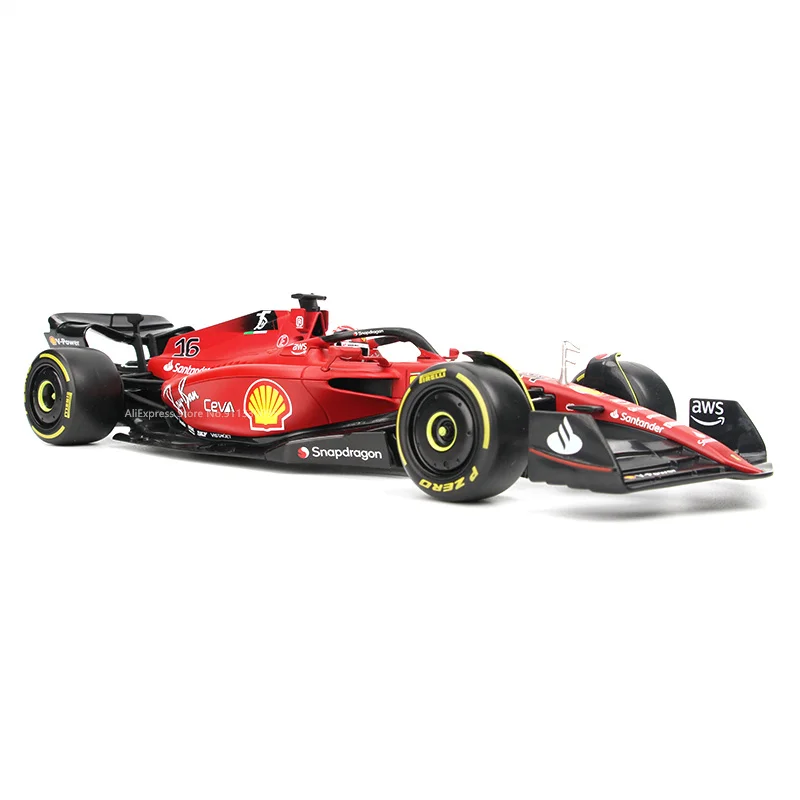 Bburago 1:18 new 2022 F1-75 F1 Racing #16 Charles Leclerc Formula Car Static Die Cast Vehicles Collectible Model Car Toys