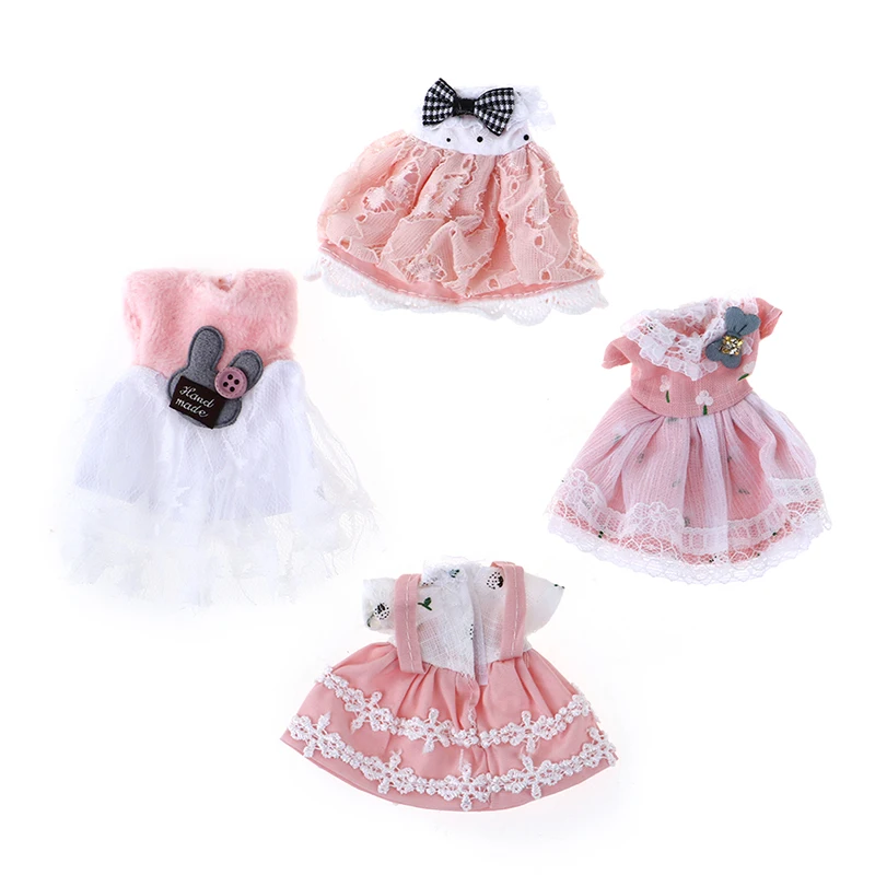 

1PC Doll Clothes Accessories Dress Up Fashion Doll Clothes Pink Princess Dress DIY Doll Dress For 16cm Doll Clothes Accessories