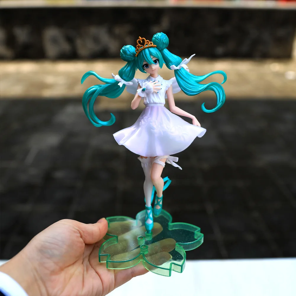 

3 types rem 21CM Virtual Idol Singer Miku Figure Anime Two-Dimensional 15th Anniversary Edition Angel Figure Model Toy Gift PVC
