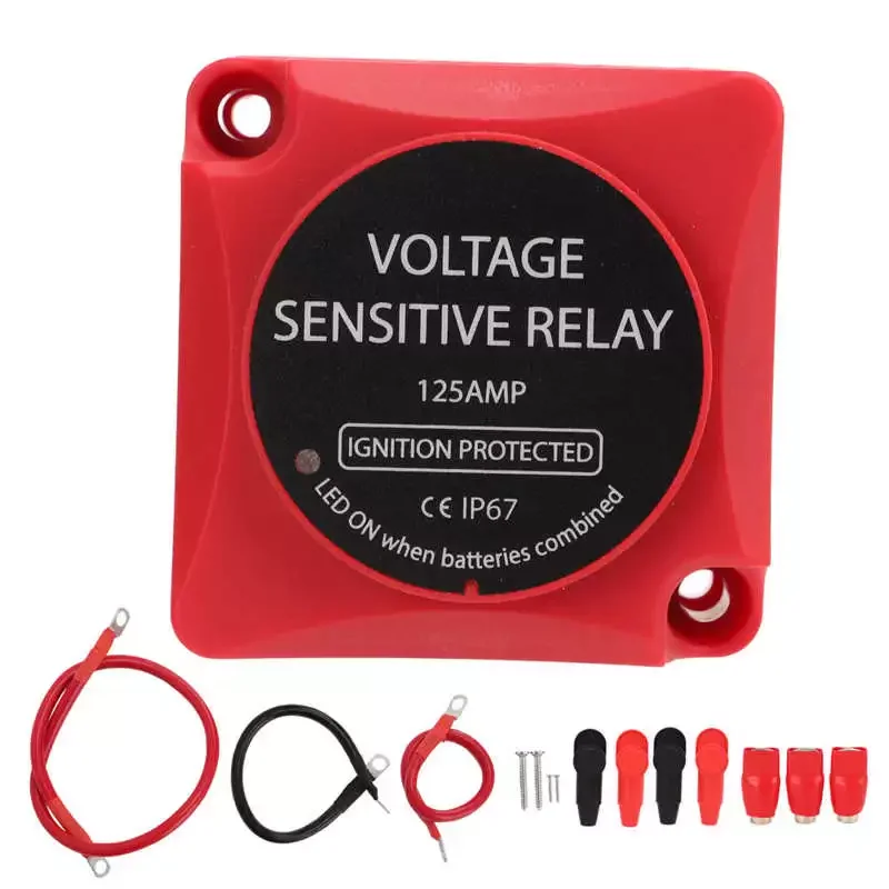 Dual Battery Smart Isolator Voltage Sensitive Relay DC 12V 140A for Boat for Truck for ATV