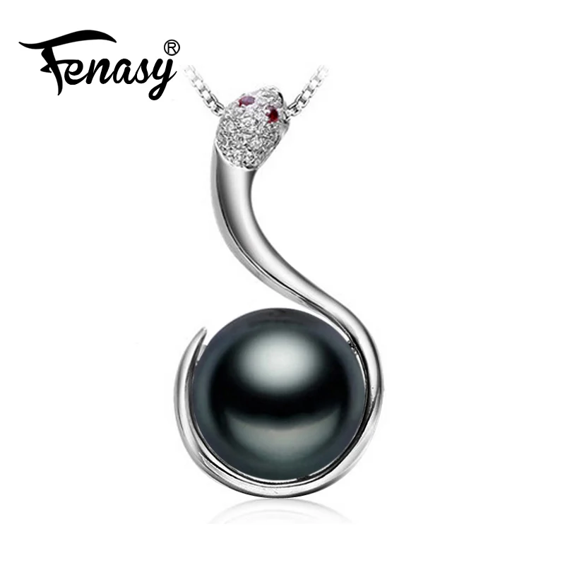 

FENASY Pearl Jewelry New Custom 925 Sterling Silver Pendant Genuine Natural Freshwater Pearl Necklaces For Women