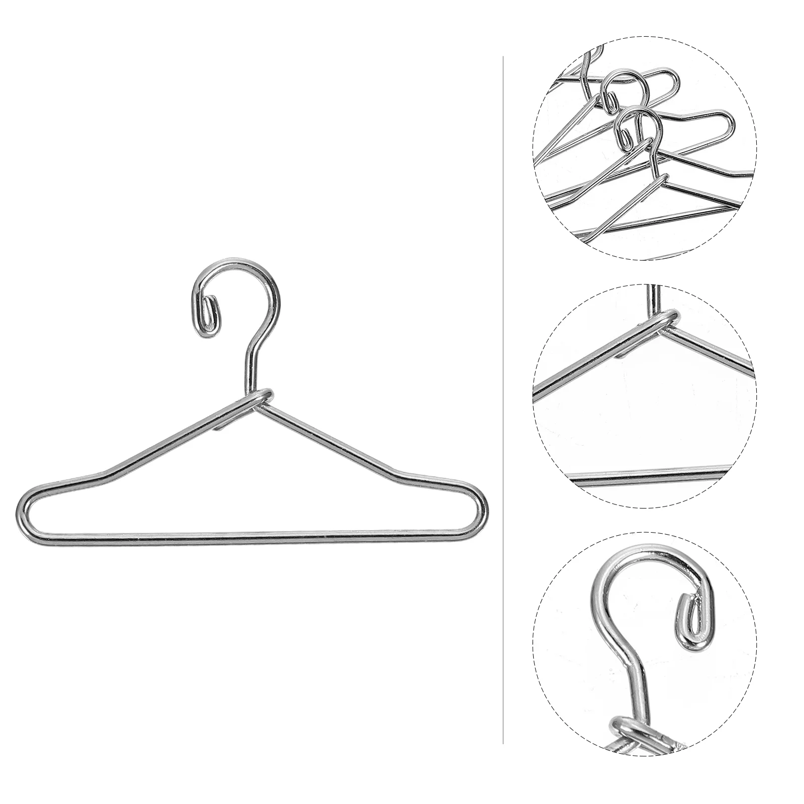 50 PCS Kids Toys Hanger Clothes Dress Holding Rack Set Support Black Coat Holder for Baby