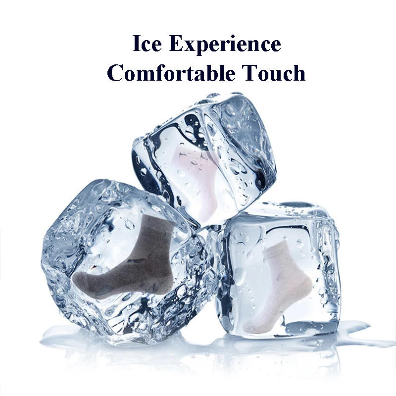 5 Pairs High Quanlity Breathable Thin Ice Sport Spring Summer Cotton Men Socks Middle Tube Solid Color Soft Touch Socks