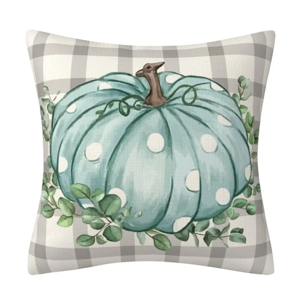 

Hidden Zipper Closure Pillowcase Elegant Coordinated Fall Pillow Covers Hidden Zipper Closure Linen Alphabet Pumpkin for Autumn