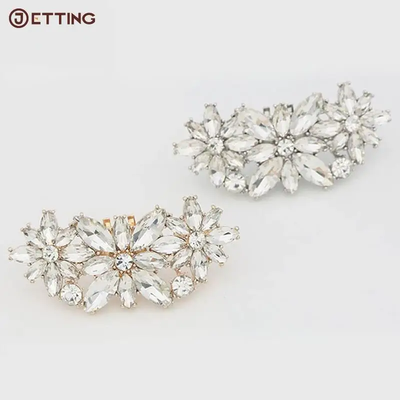 

1Pc Lady Shoe Clip Shiny Rhinestone Decorative Clips Wedding Women Bride High Heel Charm Buckle Clamp Shoe Decorations
