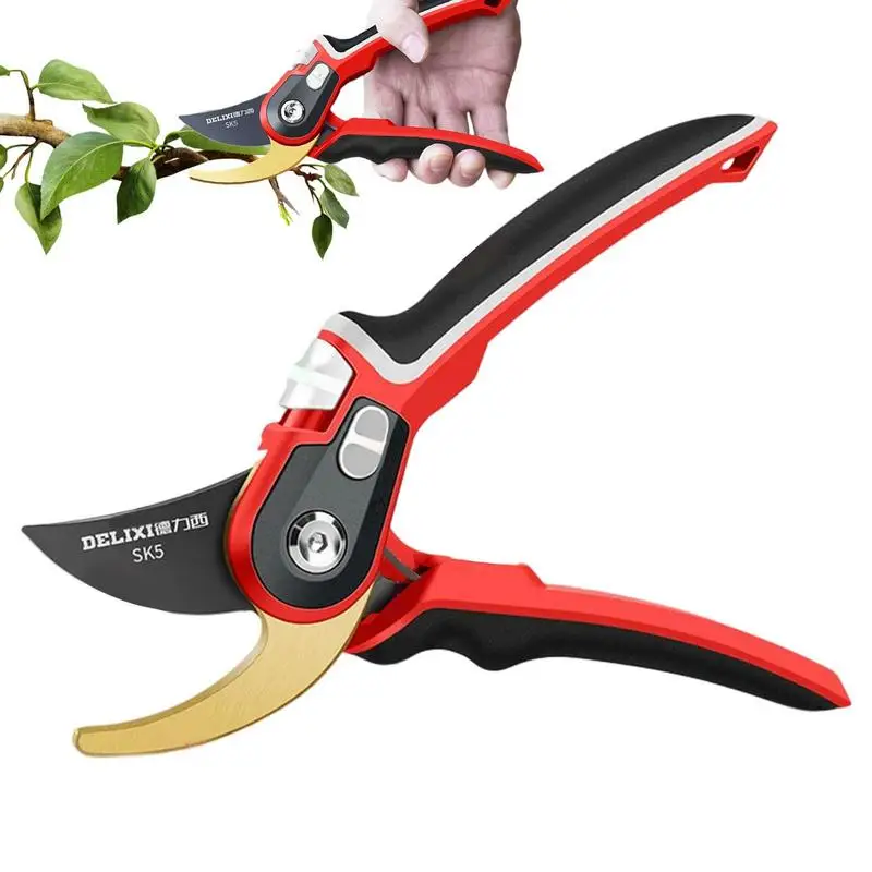 

Plant Trimming Scissors Garden Snips Wear-resistant Adjustable Opening Shockproof Flower Cutting Scissors With Safety Lock