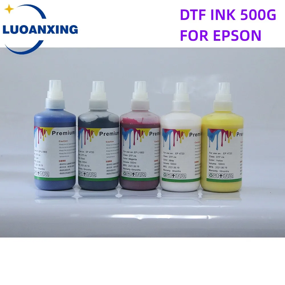 

500 мл, DTF чернила, 5 цветов в наличии для фотопленки, теплопередача для пленки ПЭТ, термоплавкий порошок, переводная пленка