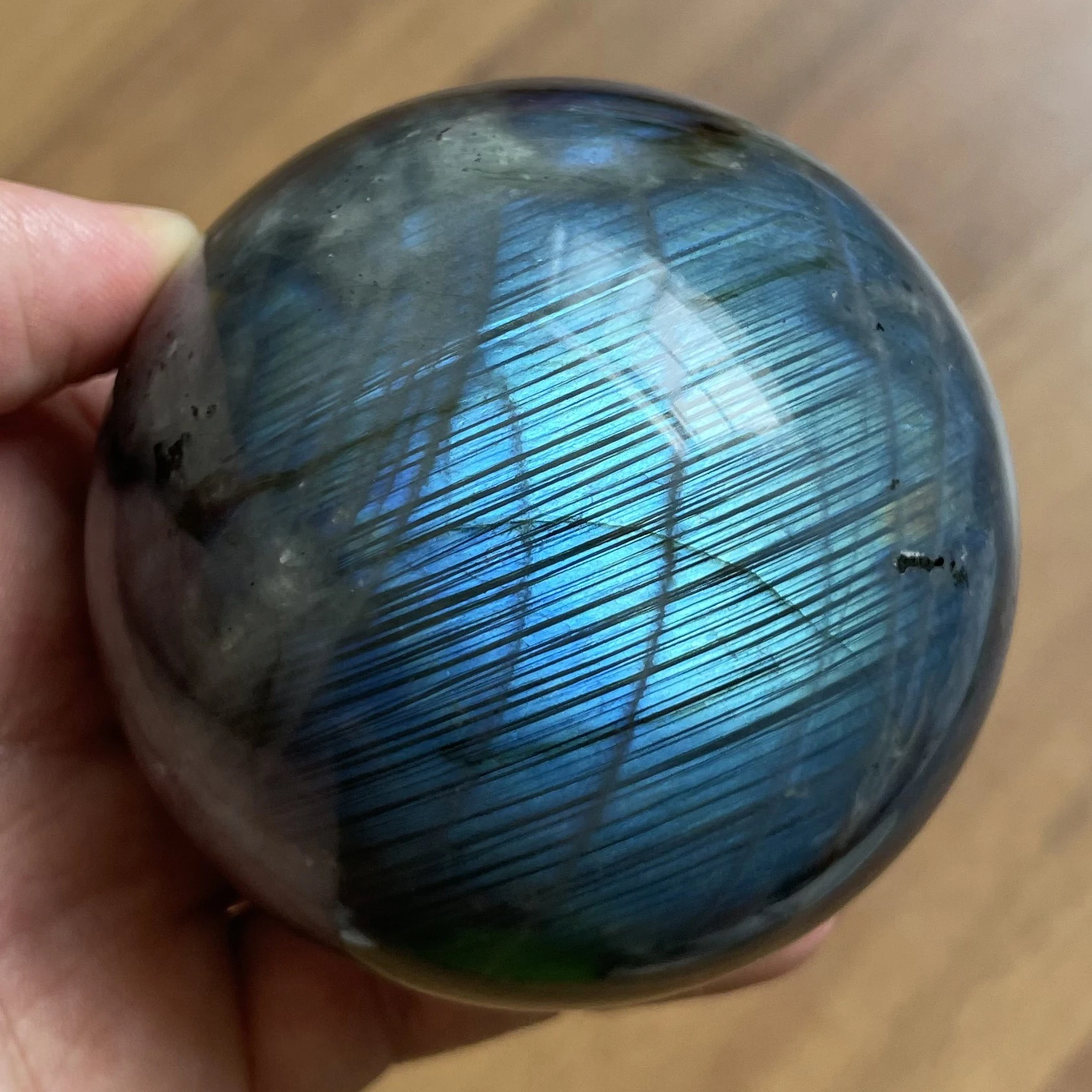 

528 г натуральный камень лабрадорит камень полированный хрустальный шар искусственный лунный камень фэн-шуй 2022 декоративный подарок Восстанавливающий
